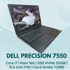 Dell Precision 7550 | CORE I7 | RAM 16G | SSD NVMe 512GB | 15.6 INCH FHD | CARD NVIDIA T2000
