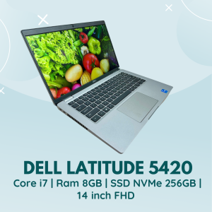 DELL LATITUDE 5420 | CORE I7 - 1165G7 | RAM 8GB | SSD NVMe 256GB | 14 INCH FHD