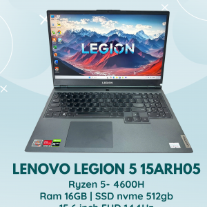 Lenovo Legion 5 15ARH05 Ryzen 5- 4600H | Ram 16GB | SSD nvme 512gb 15.6 inch FHD 144Hz | NVIDIA GeForce GTX 1650