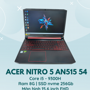 Acer Nitro 5 AN515 54 | Core i5 - 9300H | Ram 8G | SSD nvme 256Gb | Màn hình 15.6 inch FHD | Card GTX 1050