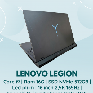 Lenovo Legion | CORE I9 | RAM 16G | SSD NVMe 512GB | LED PHÍM | 16 INCH 2,5K 165HZ | CARD RỜI NVIDIA GEFORCE RTX 3060