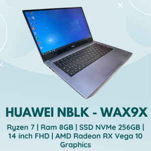 HUAWEI NBLK - WAX9X | RYZEN 7 - 3700U | RAM 8GB | SSD NVMe 256GB | 14 INCH FHD | AMD RADEON RX VEGA 10 GRAPHICS