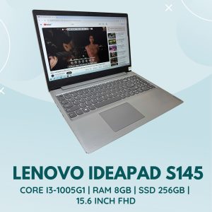 LENOVO IDEAPAD S145 | INTEL CORE I3-1005G1 | RAM 8GB | SSD 256GB | 15.6 INCH FHD