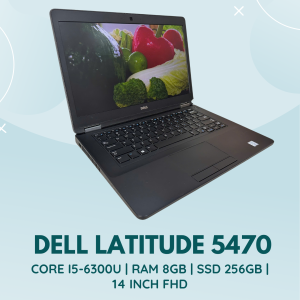 DELL LATITUDE 5470 | INTEL CORE I5-6300U | RAM 8GB | SSD 256GB | 14 INCH FHD