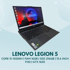 LENOVO LEGION 5 | INTEL CORE I5-10200H | RAM 16GB | SSD 256GB | 15.6 INCH FHD | NVIDIA GEFORCE GTX 1650