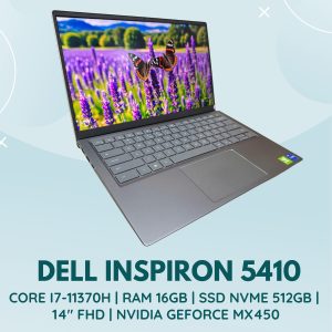 DELL INSPIRON 5410 | INTEL CORE I7-11370H | RAM 16GB | SSD NVME 512GB | 14 INCH FHD | NVIDIA GEFORCE MX450