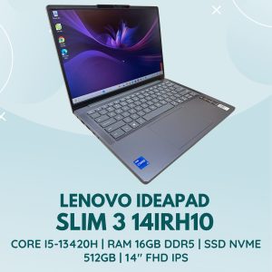 LENOVO IDEAPAD SLIM 3 14IRH10 | CORE I5-13420H | RAM 16GB DDR5 | SSD NVME 512GB | 14" FHD IPS
