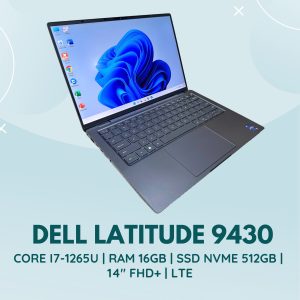 DELL LATITUDE 9430 | INTEL CORE I7-1265U | RAM 16GB | SSD NVME 512GB | 14 INCH FHD+ | LTE