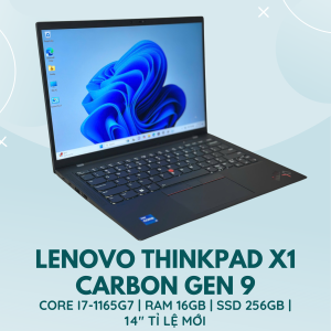 LENOVO THINKPAD X1 CARBON GEN 9 | INTEL CORE I7-1165G7 | RAM 16GB | SSD 256GB | 14 INCH TỈ LỆ MỚI
