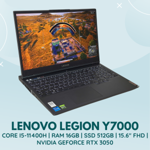 LENOVO LEGION Y7000 | INTEL CORE I5-11400H | RAM 16GB | SSD 512GB | 15.6 INCH FHD | NVIDIA GEFORCE RTX 3050