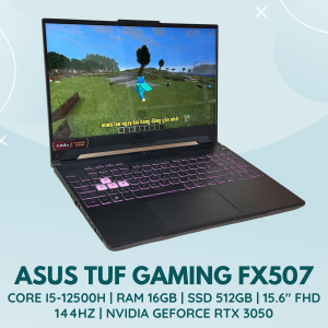ASUS TUF GAMING FX507 | INTEL CORE I5-12500H | RAM 16GB | SSD 512GB | 15.6 INCH FHD 144HZ | NVIDIA GEFORCE RTX 3050