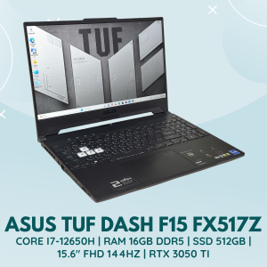 ASUS TUF DASH F15 FX517Z | INTEL CORE I7-12650H | RAM 16GB DDR5 | SSD 512GB | 15.6 INCH FHD 144HZ | NVIDIA GEFORCE RTX 3050 TI