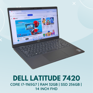 DELL LATITUDE 7420 | INTEL CORE I7-1165G7 | RAM 32GB | SSD 256GB | 14 INCH FHD