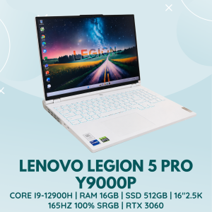 LENOVO LEGION 5 PRO Y9000P TRẮNG | INTEL CORE I9-12900H | RAM 16GB | SSD 512GB | 16 INCH 2.5K 165HZ 100% SRGB | NVIDIA GEFORCE RTX 3060